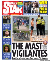 Daily Star (UK) Newspaper Front Page for 6 April 2020