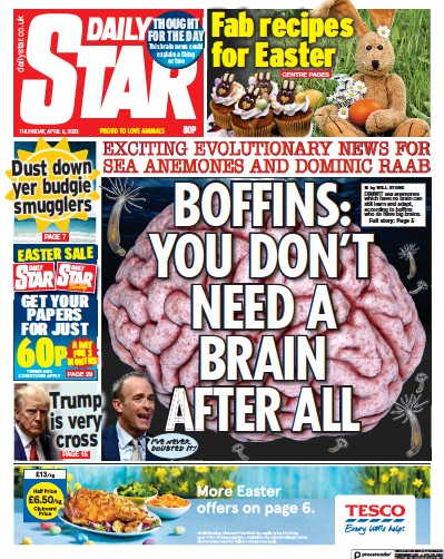 Daily Star Newspaper Front Page (UK) for 6 April 2023
