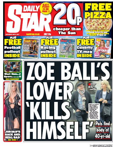 Daily Star Newspaper Front Page (UK) for 6 May 2017