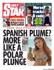 Daily Star (UK) Newspaper Front Page for 6 May 2019