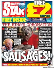 Daily Star (UK) Newspaper Front Page for 6 May 2023