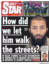 Daily Star (UK) Newspaper Front Page for 6 June 2017