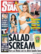 Daily Star (UK) Newspaper Front Page for 6 June 2018