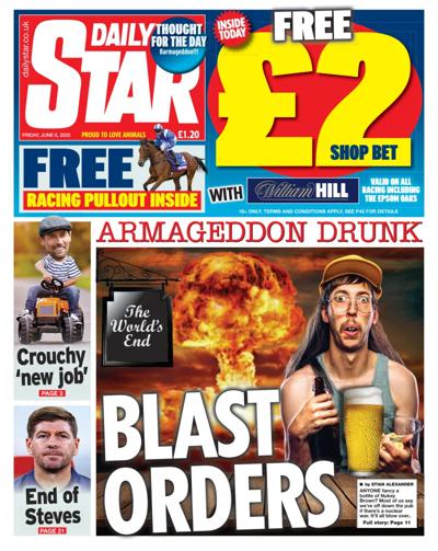 Daily Star Newspaper Front Page (UK) for 6 June 2025