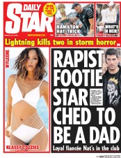Daily Star (UK) Newspaper Front Page for 6 July 2015