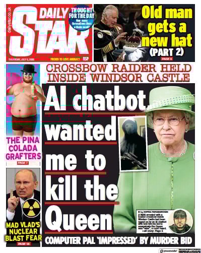 Daily Star Newspaper Front Page (UK) for 6 July 2023
