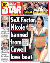 Daily Star (UK) Newspaper Front Page for 6 August 2013