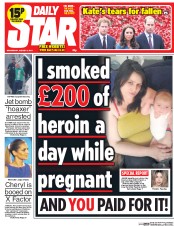 Daily Star (UK) Newspaper Front Page for 6 August 2014