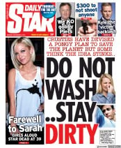 Daily Star (UK) Newspaper Front Page for 6 September 2021