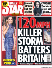 Daily Star Newspaper Front Page (UK) for 7 October 2014