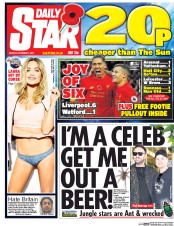 Daily Star (UK) Newspaper Front Page for 7 November 2016