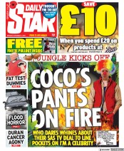 Daily Star (UK) Newspaper Front Page for 7 November 2022
