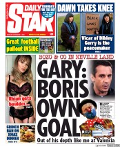 Daily Star (UK) Newspaper Front Page for 7 December 2020