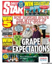 Daily Star (UK) Newspaper Front Page for 7 December 2021