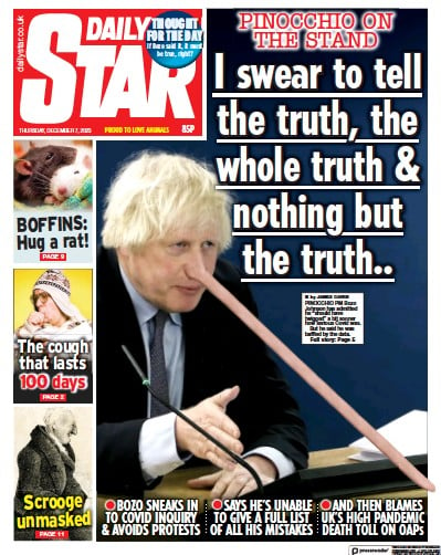 Daily Star Newspaper Front Page (UK) for 7 December 2023