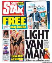 Daily Star (UK) Newspaper Front Page for 7 January 2020