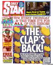 Daily Star (UK) Newspaper Front Page for 7 January 2021