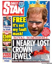 Daily Star (UK) Newspaper Front Page for 7 January 2023