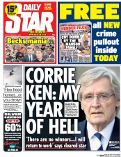 Daily Star (UK) Newspaper Front Page for 7 February 2014