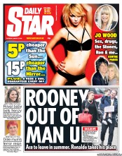 Daily Star (UK) Newspaper Front Page for 7 March 2013