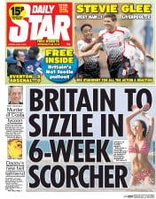 Daily Star (UK) Newspaper Front Page for 7 April 2014