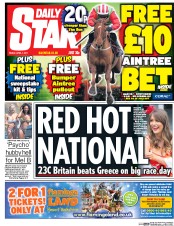 Daily Star (UK) Newspaper Front Page for 7 April 2017