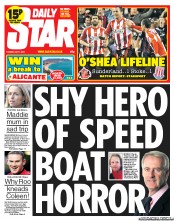 Daily Star (UK) Newspaper Front Page for 7 May 2013