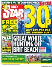 Daily Star (UK) Newspaper Front Page for 7 May 2016