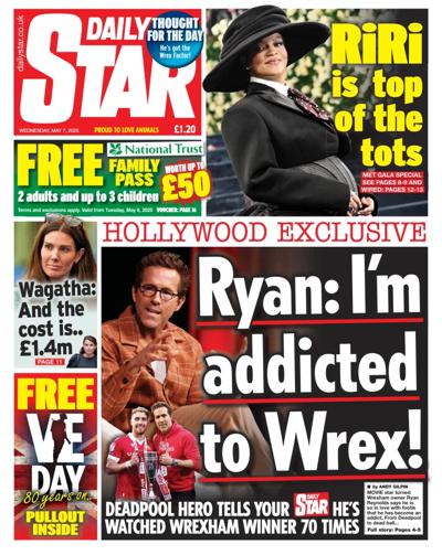 Daily Star Newspaper Front Page (UK) for 7 May 2025