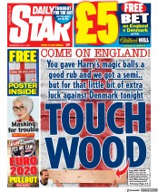 Daily Star (UK) Newspaper Front Page for 7 July 2021