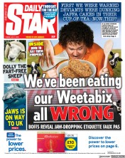 Daily Star (UK) Newspaper Front Page for 7 July 2023