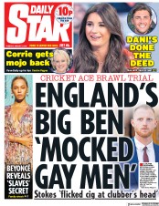 Daily Star (UK) Newspaper Front Page for 7 August 2018