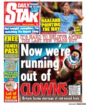 Daily Star (UK) Newspaper Front Page for 7 September 2022