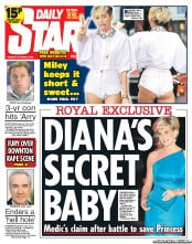 Daily Star (UK) Newspaper Front Page for 8 October 2013