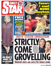 Daily Star (UK) Newspaper Front Page for 8 October 2018