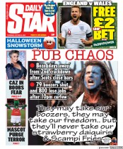 Daily Star (UK) Newspaper Front Page for 8 October 2020