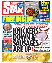 Daily Star (UK) Newspaper Front Page for 8 October 2021