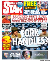 Daily Star (UK) Newspaper Front Page for 8 October 2022