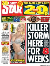 Daily Star (UK) Newspaper Front Page for 8 December 2015