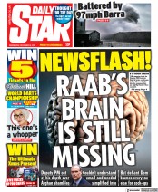 Daily Star (UK) Newspaper Front Page for 8 December 2021