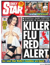 Daily Star (UK) Newspaper Front Page for 8 January 2018