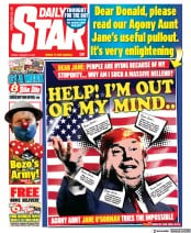 Daily Star (UK) Newspaper Front Page for 8 January 2021