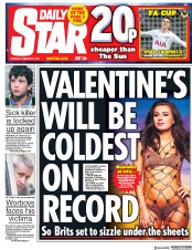 Daily Star (UK) Newspaper Front Page for 8 February 2018