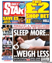 Daily Star (UK) Newspaper Front Page for 8 February 2022