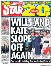 Daily Star (UK) Newspaper Front Page for 8 March 2016