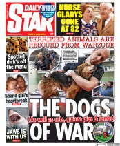 Daily Star (UK) Newspaper Front Page for 8 March 2022