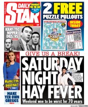 Daily Star (UK) Newspaper Front Page for 8 April 2020