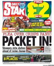 Daily Star (UK) Newspaper Front Page for 8 April 2022