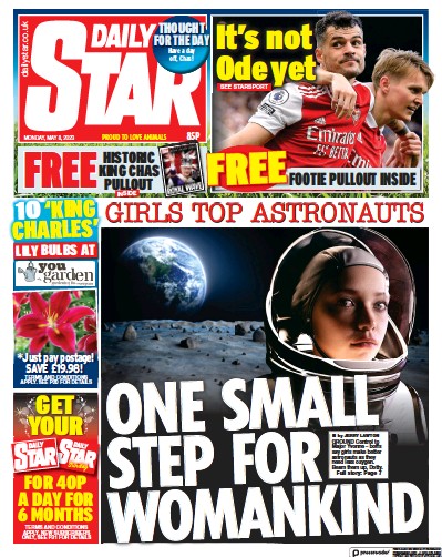 Daily Star Newspaper Front Page (UK) for 8 May 2023