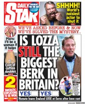 Daily Star (UK) Newspaper Front Page for 8 June 2021